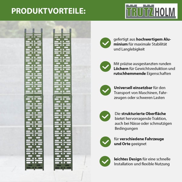 Tragbare Aluminium-Laderampe von Trutz Holm mit den Produktvorteilen