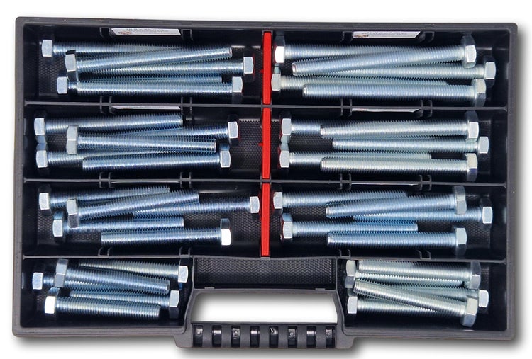 Sechskantschrauben Sortiment M10 // 60mm-100mm 40 tlg Schraubenbox DIN 933/ISO4017 Vollgewindeschrauben Maschinenschrauben Gewindeschrauben Sechskantschrauben
