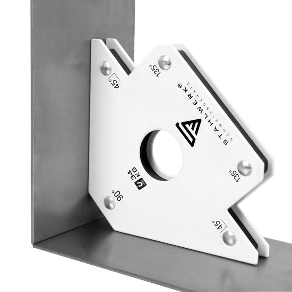 STAHLWERK Magnet-Schweißwinkel 45° x 90° x 135°, 34 kg / 75 lbs 2er Set