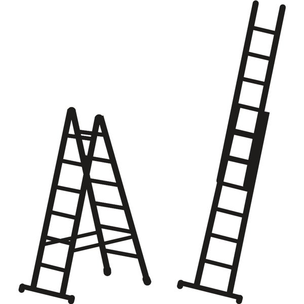 Stehleiter und Anlegeleiter