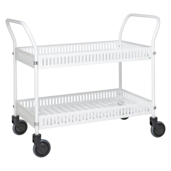 Kongamek Tischwagen mit Rand 1130x550x940mm Ladefläche in weiss ohne Bremse