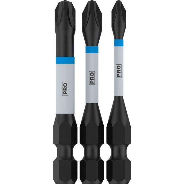 Drei Schrauberbits mit Kreuzschlitz