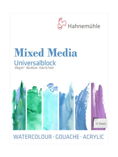 Hahnemühle Papier Mixed Media Universalblock, 30 x 40 cm, 310 g/m²