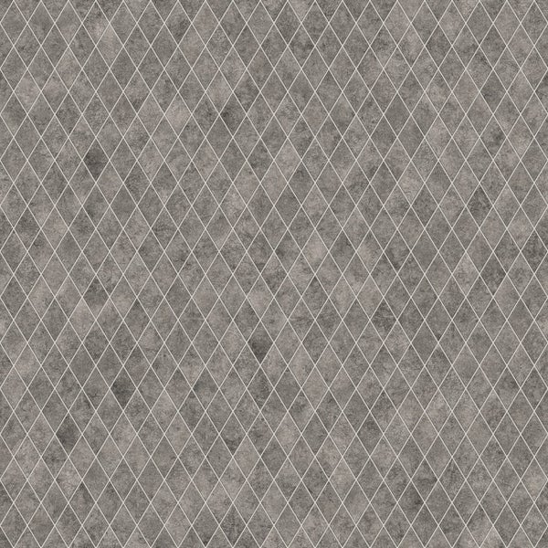 Vliestapete mit Rautenmuster in Betonoptik