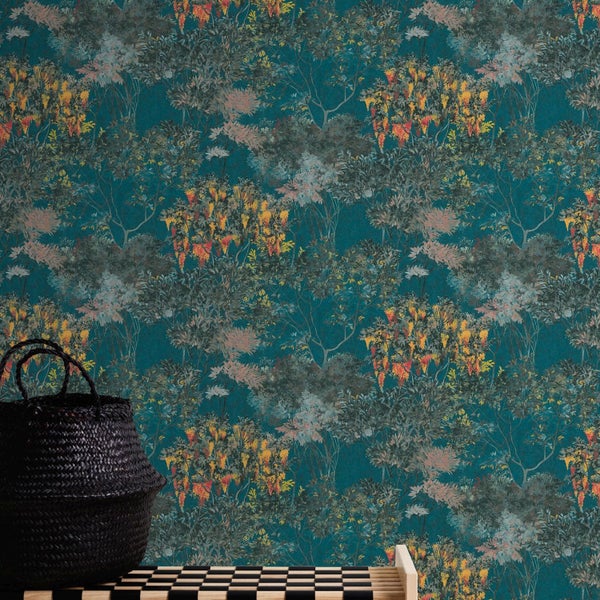 Tapetenrolle mit Waldmotiv