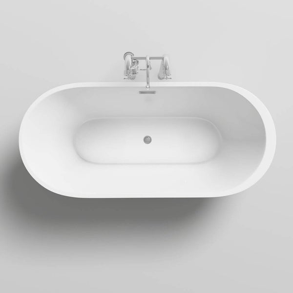 Home Deluxe - freistehende Badewanne - CODO, Weiß - Maße: ca. 170 x 80 x 58 cm - Füllmenge: 204 Liter, inkl. Überlaufschutz, Siphon und Verschluss I Spa, für 2 Personen