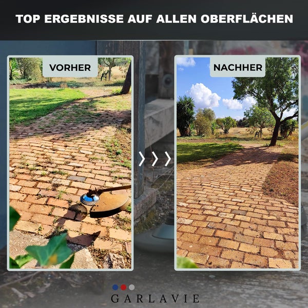 GARLAVIE 2X Profi Unkrautbürste Freischneider mit 25,4mm Bohrung - Hochwertige Wildkrautbürste für Motorsense - Drahtbürste Freischneider für effektive Moosentfernung
