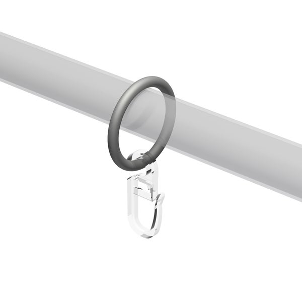 Gardinenstange mit Ring und Haken zur Gardinenbefestigung