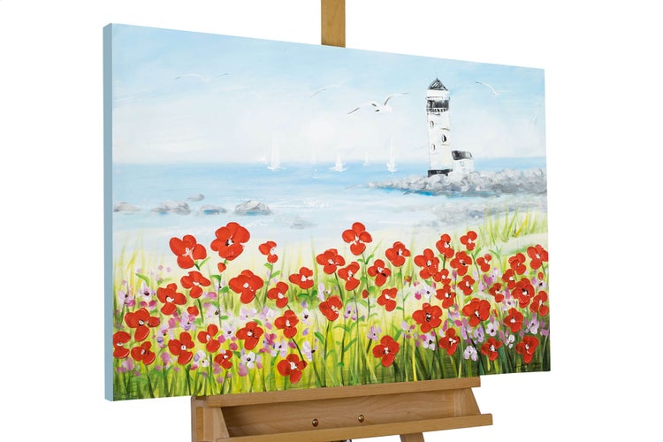 Handgemaltes Gemälde Acrylfarbe 90x60cm Blau