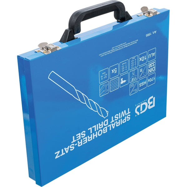 Spiralbohrer Satz im Werkzeugkoffer