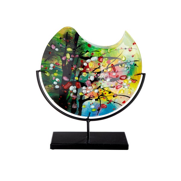 Vase GILDE Höhe 37 cm mehrfarbig Glas