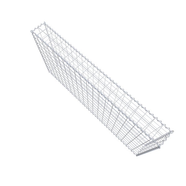Gabione 200 cm x 100 cm x 20 cm (L x H x T), Maschenweite 10 cm x 10 cm, Spirale