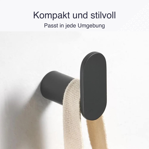 EAVY  Handtuchhaken Edelstahl Schwarz  Zum Bohren 2er Pack