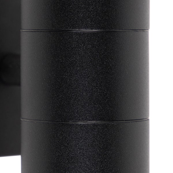 Set aus 2 Außenwandleuchten schwarz IP44 - Duo