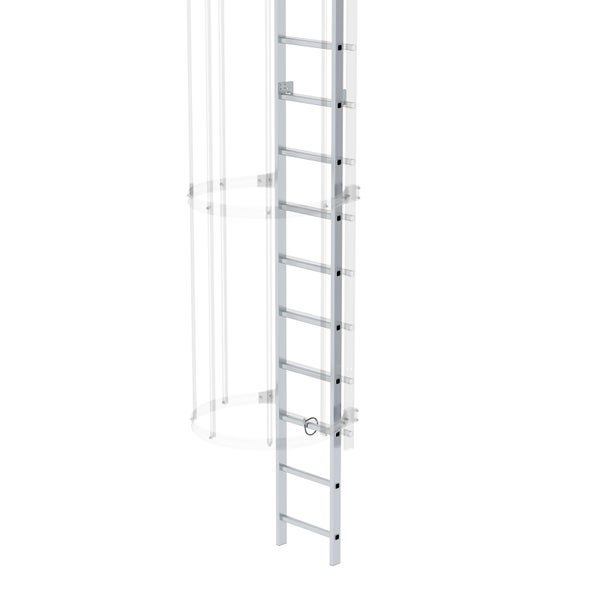 Aluminium Steigleiter mit Rückenschutz