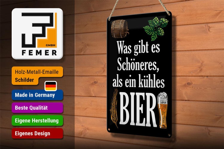 Blechschild Spruch 20x30cm was schöneres als kühles Bier