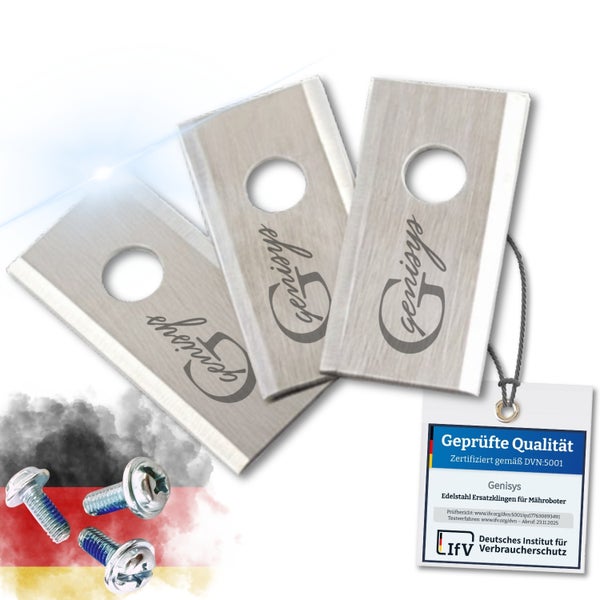 Genisys Ersatzklingen aus Edelstahl für Mähroboter