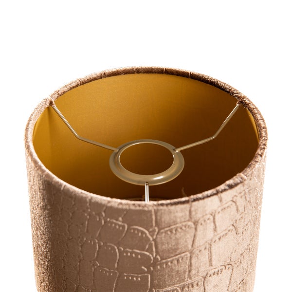 Samtlampenschirm Krokodil-Design mit goldener Innenseite 18/18/14