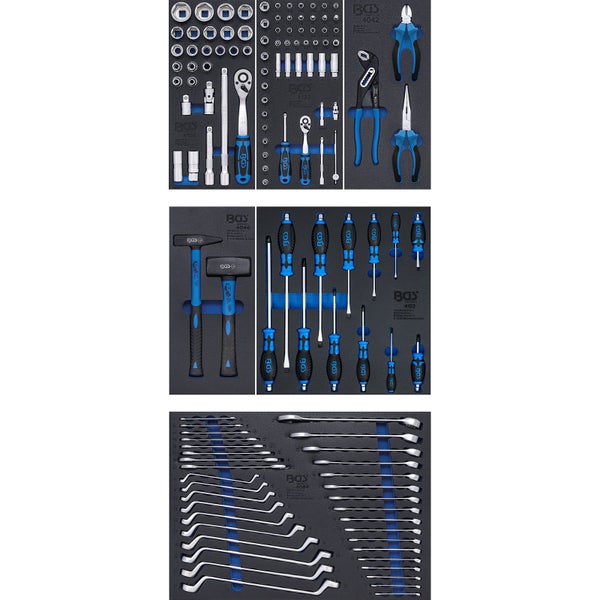 Werkstattwagen mit sieben Schubladen und Rollen