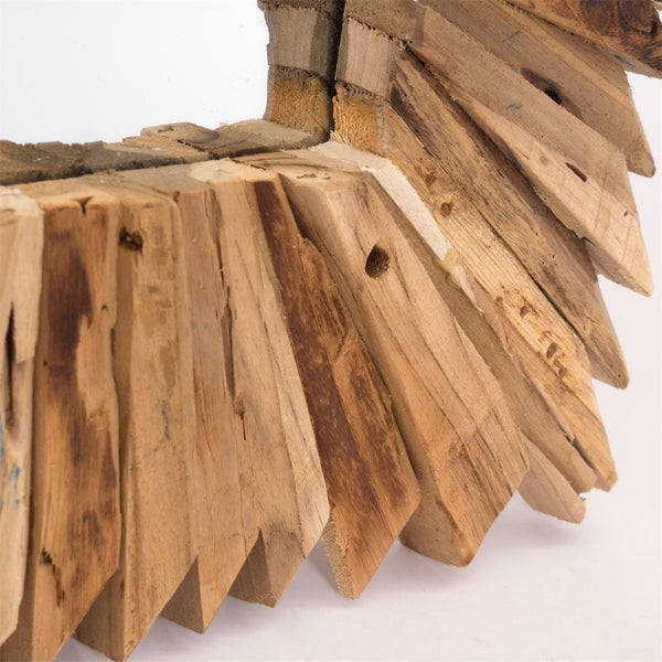 Wandspiegel  Spikes  50x50 cm Massivholz naturfarben