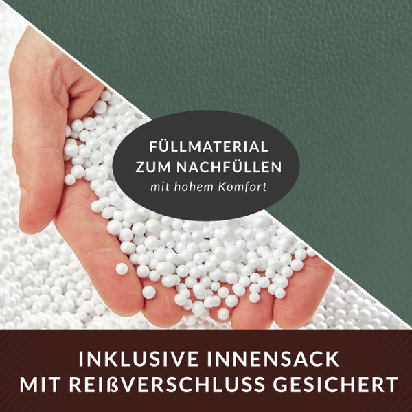 Füllmaterial zum Nachfüllen mit hohem Komfort, inklusive Innensack mit Reißverschluss