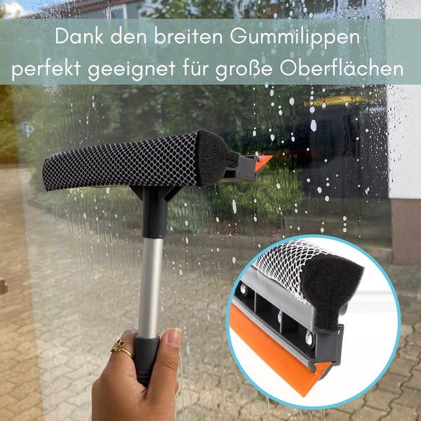 Fenster Scheiben Glas Dusch Auto Reiniger Wischer Abzieher Gummilippe Schwamm