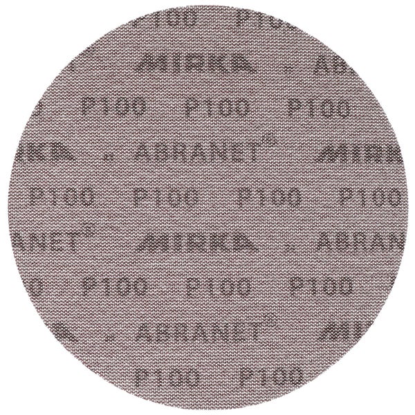 Mirka Abranet Netz-Schleifscheiben Ø 225 mm Klett / Korn P100 / 25 Stk / zum Schleifen von Holz, Spachtel, Lack, Kunststoff / 5422302510