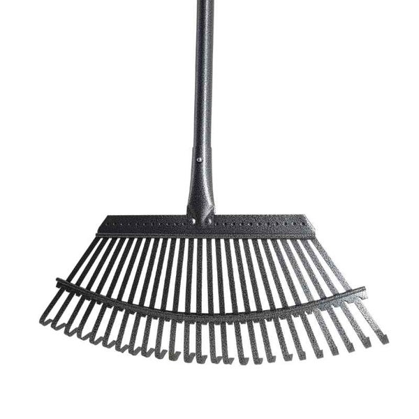Laubrechen (Metall) mit Stahlstiel - 25 Zinken
