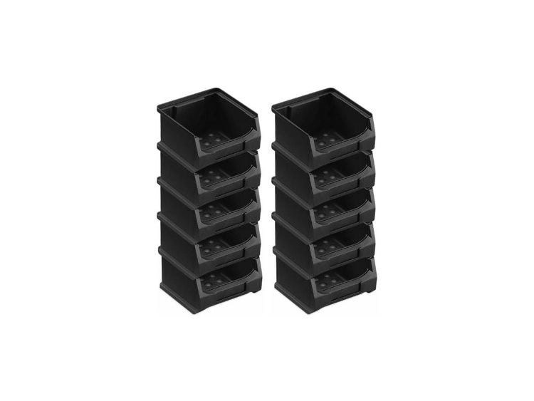 PROREGAL Leitfähige Sichtlagerbox 1.0 HxBxT 6 x 10 x 10 cm 0,4 Liter ESD Sichtlagerbehälter Sichtlagerkasten Sichtlagerkastensortiment Sortierbehälter