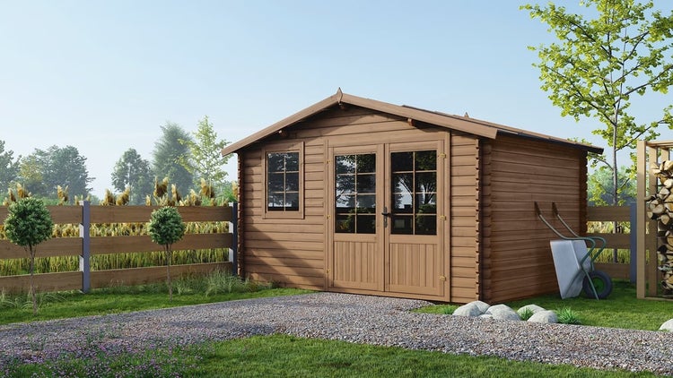 Gartenhaus, Gerätehaus 11,70m2 - 3,90x3m - 34mm - Imprägniert