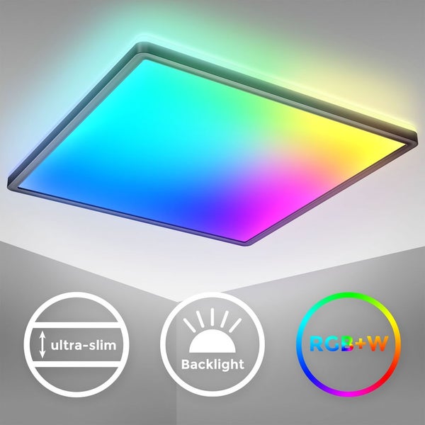 Ultraflaches RGB/W-LED Panel,schwarz, 1xLED/22W
