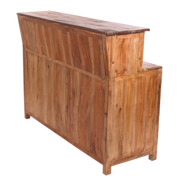 Barschrank  PUREWOOD Recyclingholz massiv, Vintage-Look 08 honigfarben gewachst