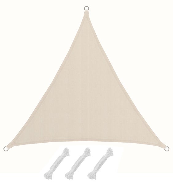 AMANKA UPF50+ UV Sonnensegel 2x2x2 Polyester Dreieck Wasserabweisend Wetterfest Garten Balkon Beige