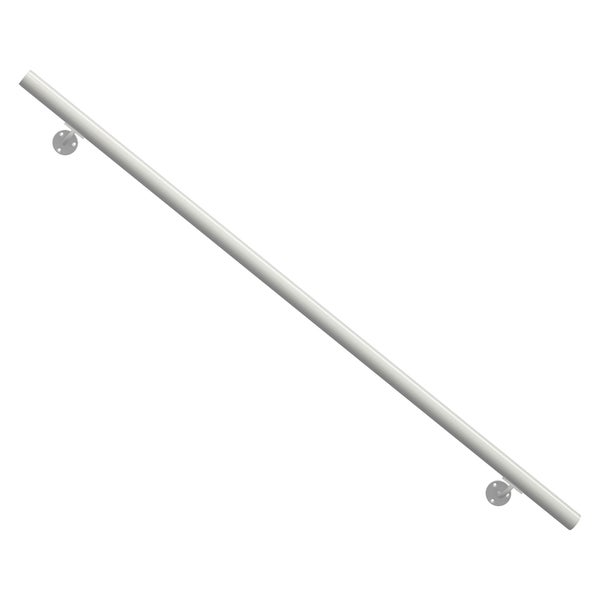 Dolle Handlaufset zur Wandmontage 1,5m Aluminium weiß, rund