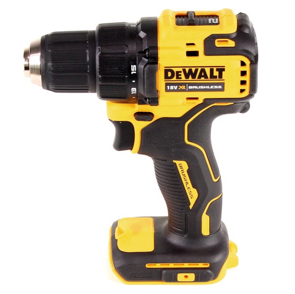 DeWalt Akku-Bohrschrauber 18 Volt XR Brushless mit bürstenlosem Motor und Schnellspannbohrfutter.