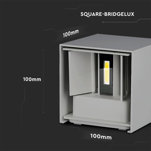 Quadratische Bridgelux Lampe mit den Maßen 100 x 100 x 100 Millimeter