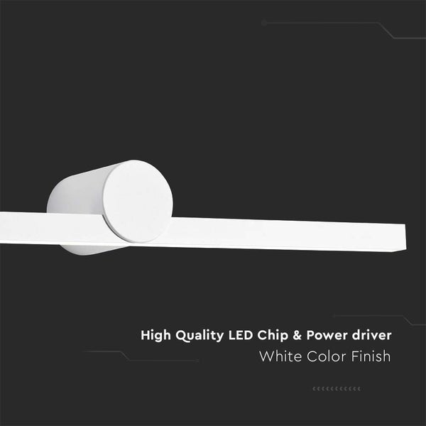 V-TAC VT-7022-W - Spiegelleuchten für die Wand - IP65 - Weiß - 10W - 1530 Lumen - 3000K