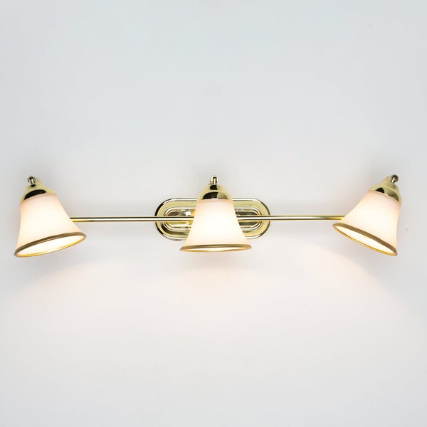 Drei-flammige Badezimmerleuchte mit Lampenschirmen