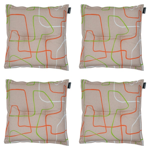 Sitzkissen Joah terra - Ca. 50x50 cm - 4er-Set