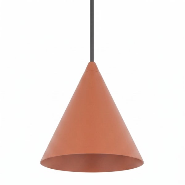 Moderne Pendelleuchte mit kegelförmigem Leuchtenschirm aus Metall