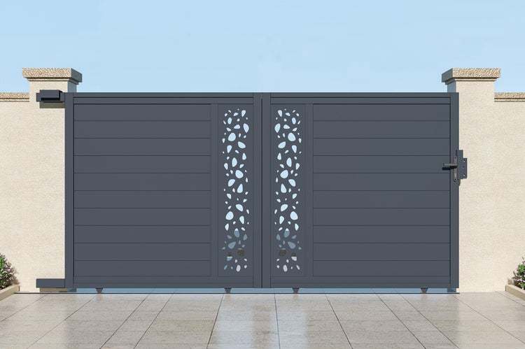 Schiebetor aus Aluminium 3,5m SUNNY 350C180 Grau