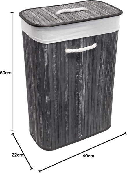 Wäschekorb, Faltbare Wäschetruhe rechteckig, 75 L Volumen, H x B x T: ca. 60 x 40 x 22 cm