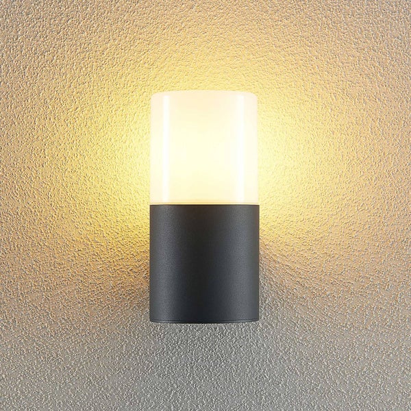 Lindby Wandleuchte außen Tabyn (spritzwassergeschützt (Modern) in Schwarz aus Aluminium (1 flammig, E27) - Außenwandleuchten Wandlampe Led Außenlampe Outdoor für Außenwand/Hauswand Haus