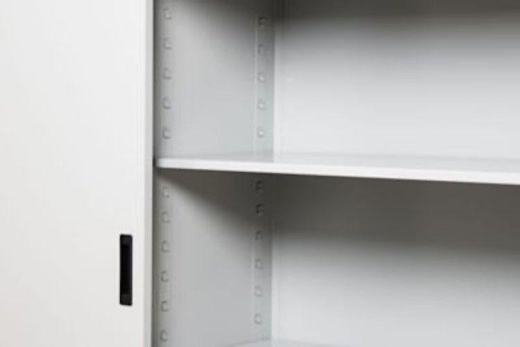 PROREGAL Schiebetürenschrank Ant 3 Ordernhöhen HxBxT 109 x 160 x 45 cm Grau