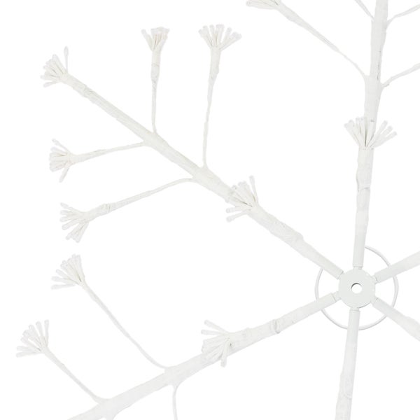 ECD Germany LED-Schneeflocke mit 288 warmweißen LEDs, 87cm, Dekorative Hängende Weihnachtsbeleuchtung für Innen/Außen, IP44 Wasserdicht, Fenstersilhouette Fenster Deko Lichterkette für Weihnachten