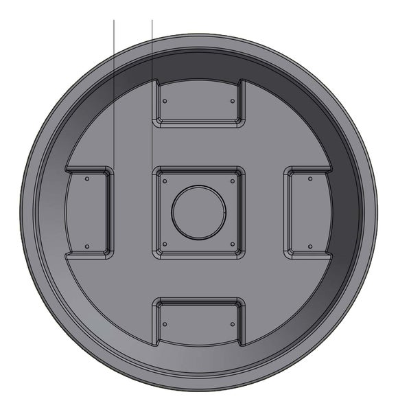 Pflanzgefäß COLE 185 Jumbo 3XL, Durchmesser 185cm, 1606 l Volumen, anthrazit, Pflanzkübel, Pflanztopf
