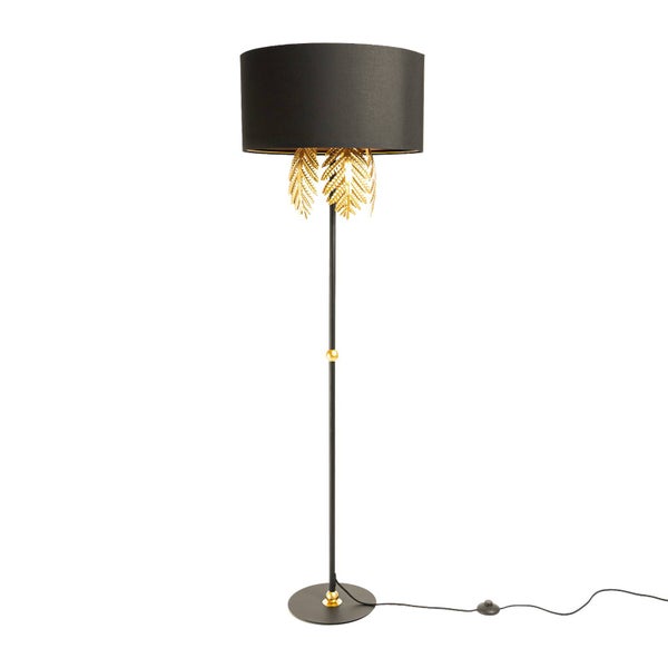 Lucande Stehlampe Malviras (Design, Modern) in Schwarz aus Textil (3 flammig E27) - Design Stehleuchte Floor Lamp Standleuchte Wohnzimmerlampe Wohnzimmerleuchte