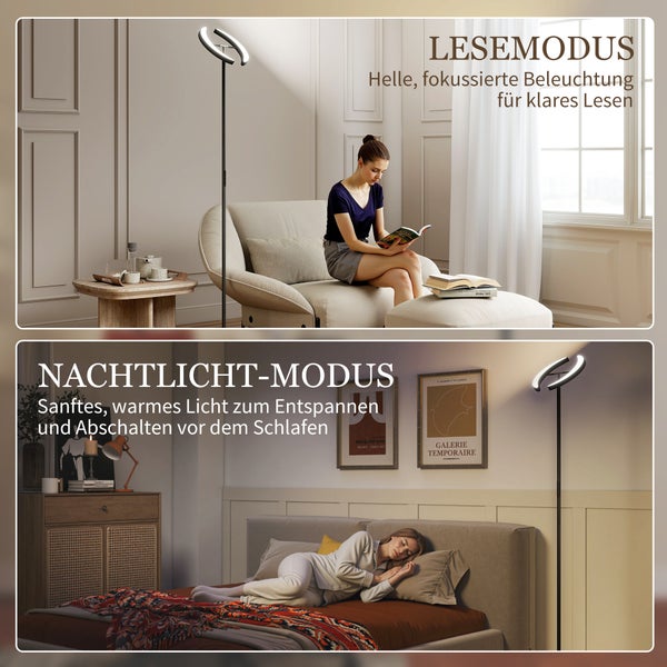 Stehleuchte mit einfacher Installation und grafischer Darstellung