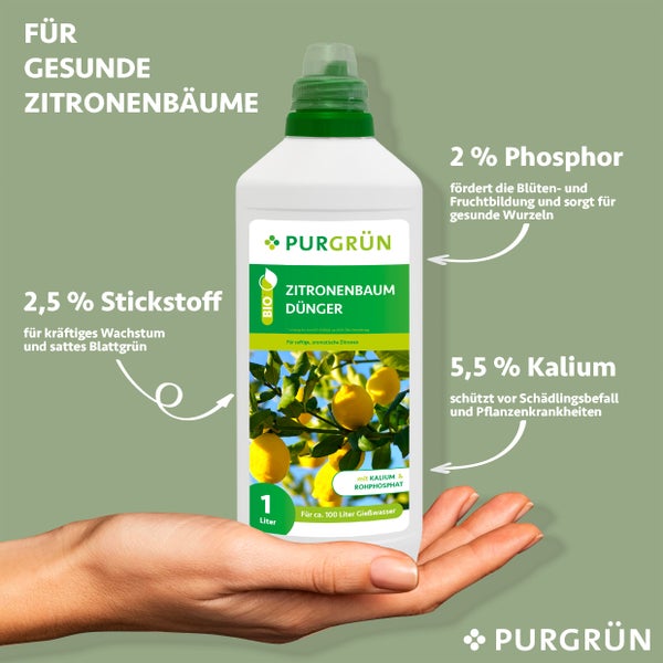 Purgrün Bio-Zitronenbaum-Dünger 1 Liter