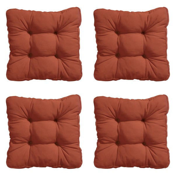 Sitzkissen Florance Panama terra - Ca. 47x47 cm - 4er-Set